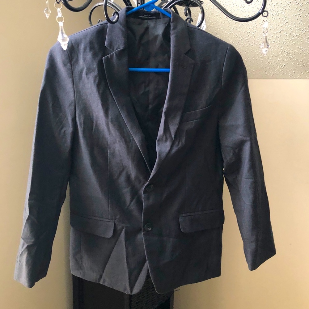 Boys Suit Jacket Size 12 Calvin Klein Gray